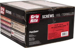 Value Collection - #8, 2-1/2" OAL, Phillips Drive Bugle Head, Steel Drywall Screws - Black Phosphate Finish, Grade 1018 - Americas Industrial Supply