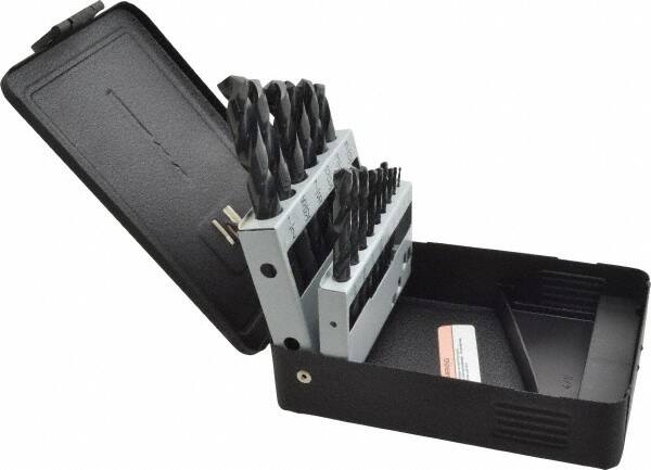 Triumph Twist Drill - 1/16 to 1/2", 135° Point, Oxide Finish, High Speed Steel Jobber Length Drill Bit Set - Americas Industrial Supply