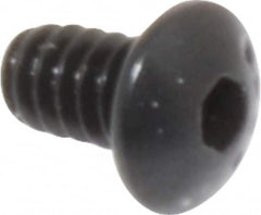 Camcar - #4-40 UNC Hex Socket Drive, Button Screw - Alloy Steel, Black Oxide Finish, Fully Threaded, 3/16" Length Under Head - Americas Industrial Supply