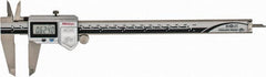 Mitutoyo - 0 to 200mm Range, 0.01mm Resolution, IP67 Electronic Caliper - Stainless Steel with 50mm Stainless Steel Jaws, 0.001" Accuracy - Americas Industrial Supply