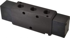 Parker - 4-Way Body Ported Stacking Solenoid Valve - 5.9 CV Rate, 8.62" Long - Americas Industrial Supply