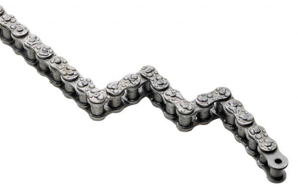 U.S. Tsubaki - 1-1/2" Pitch, Conveyor Chain - Chain No. 60, 1,410 Lb. Capacity, 10 Ft. Long, 15/32" Roller Diam, 1/2" Roller Width - Americas Industrial Supply
