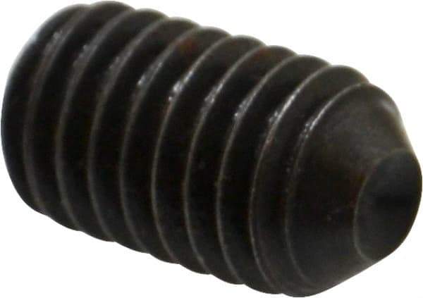 Holo-Krome - 7/16-14 UNC, 3/4" OAL, Cup Point Set Screw - Grade 8 Alloy Steel, 7/32" Key - Americas Industrial Supply