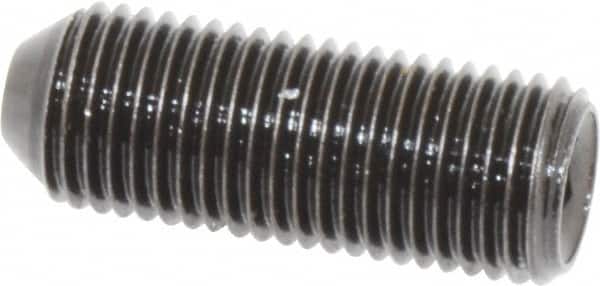 Holo-Krome - 3/8-24 UNF, 1" OAL, Cup Point Set Screw - Grade 8 Alloy Steel, 3/16" Key - Americas Industrial Supply