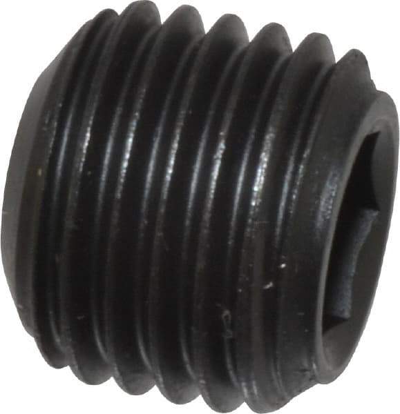 Holo-Krome - 7/16-20 UNF, 3/8" OAL, Cup Point Set Screw - Grade 8 Alloy Steel, 7/32" Key - Americas Industrial Supply