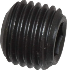 Holo-Krome - 7/16-20 UNF, 3/8" OAL, Cup Point Set Screw - Grade 8 Alloy Steel, 7/32" Key - Americas Industrial Supply