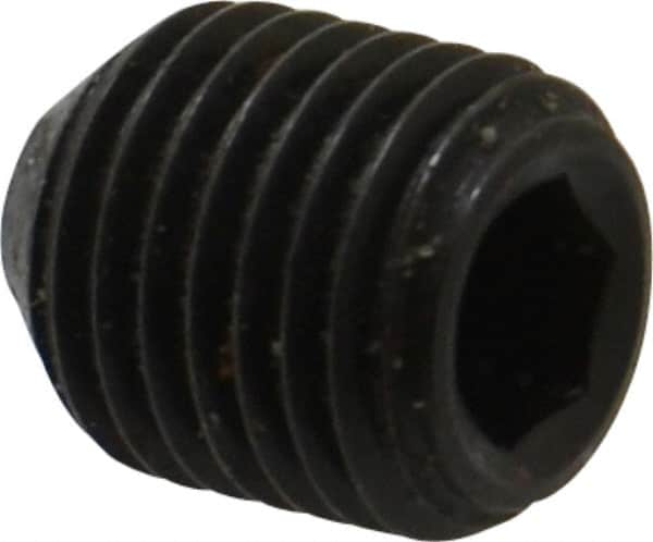 Holo-Krome - 7/16-20 UNF, 1/2" OAL, Cup Point Set Screw - Grade 8 Alloy Steel, 7/32" Key - Americas Industrial Supply