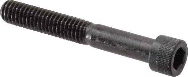 Made in USA - 5/16-18 UNC Hex Socket Drive, Socket Cap Screw - Alloy Steel, Black Oxide Finish, Partially Threaded, 2-1/4" Length Under Head - Americas Industrial Supply