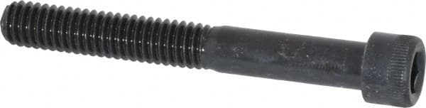 Made in USA - 5/16-18 UNC Hex Socket Drive, Socket Cap Screw - Alloy Steel, Black Oxide Finish, Partially Threaded, 2-1/2" Length Under Head - Americas Industrial Supply