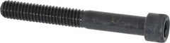 Made in USA - 5/16-18 UNC Hex Socket Drive, Socket Cap Screw - Alloy Steel, Black Oxide Finish, Partially Threaded, 2-1/2" Length Under Head - Americas Industrial Supply