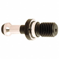 Iscar - CAT50 Taper, 1-8 Thread, 45° Angle Radius, Standard Retention Knob - 2.3" OAL, 1.14" Knob Diam, 1" from Knob to Flange, 0.315" Coolant Hole, Through Coolant - Exact Industrial Supply