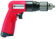 #UT8895 - 3/8" Non-Reversing - Air Powered Drill - Handle Exhaust - Americas Industrial Supply