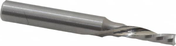 Onsrud - 5/32" Cutting Diam x 9/16" Length of Cut, 1 Flute, Downcut Spiral Router Bit - Uncoated, Right Hand Cut, Solid Carbide, 2" OAL x 1/4" Shank Diam, Single Edge, 21° Helix Angle - Americas Industrial Supply