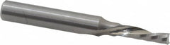 Onsrud - 5/32" Cutting Diam x 9/16" Length of Cut, 1 Flute, Downcut Spiral Router Bit - Uncoated, Right Hand Cut, Solid Carbide, 2" OAL x 1/4" Shank Diam, Single Edge, 21° Helix Angle - Americas Industrial Supply