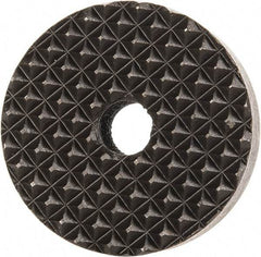 Fairlane - 1/4-28 Thread, 1" Diam, 3/8" High, Threaded, Extra Fine Tooth Grade Diamond Serration Tooth Pattern, High Speed Steel, Round Positioning Gripper - 3/16" Flat Width, Black Oxide Coated - Americas Industrial Supply