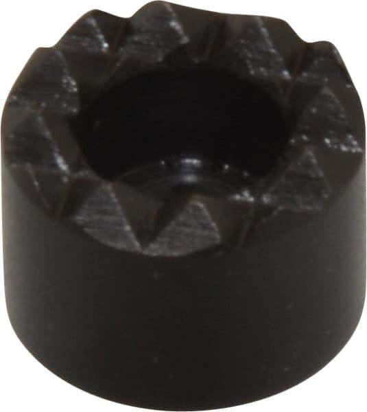 Fairlane - 1/2" Diam, 3/8" High, No. 8 C Bore SHCS, Counterbored, Fine Tooth Grade Diamond Serration Tooth Pattern, High Speed Steel, Round Positioning Gripper - Black Oxide Coated - Americas Industrial Supply