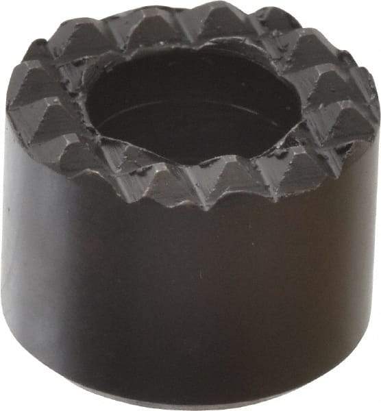 Fairlane - 1/2" Diam, 3/8" High, No. 8 C Bore SHCS, Counterbored, Extra Fine Tooth Grade Diamond Serration Tooth Pattern, High Speed Steel, Round Positioning Gripper - Black Oxide Coated - Americas Industrial Supply