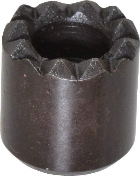 Fairlane - 1/2" Diam, 1/2" High, No. 8 C Bore SHCS, Counterbored, Fine Tooth Grade Diamond Serration Tooth Pattern, High Speed Steel, Round Positioning Gripper - Black Oxide Coated - Americas Industrial Supply