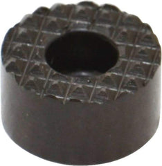 Fairlane - 5/8" Diam, 3/8" High, No. 8 C Bore SHCS, Counterbored, Extra Fine Tooth Grade Diamond Serration Tooth Pattern, High Speed Steel, Round Positioning Gripper - Black Oxide Coated - Americas Industrial Supply