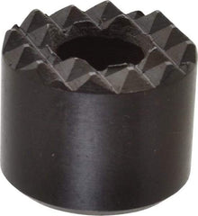 Fairlane - 5/8" Diam, 1/2" High, No. 8 C Bore SHCS, Counterbored, Fine Tooth Grade Diamond Serration Tooth Pattern, High Speed Steel, Round Positioning Gripper - Black Oxide Coated - Americas Industrial Supply