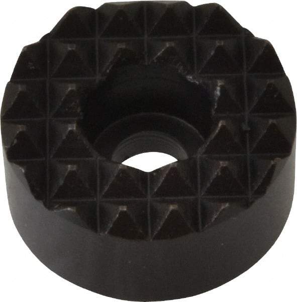 Fairlane - 3/4" Diam, 3/8" High, No. 10 C Bore SHCS, Counterbored, Fine Tooth Grade Diamond Serration Tooth Pattern, High Speed Steel, Round Positioning Gripper - Black Oxide Coated - Americas Industrial Supply