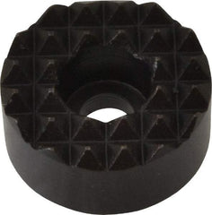 Fairlane - 3/4" Diam, 3/8" High, No. 10 C Bore SHCS, Counterbored, Fine Tooth Grade Diamond Serration Tooth Pattern, High Speed Steel, Round Positioning Gripper - Black Oxide Coated - Americas Industrial Supply