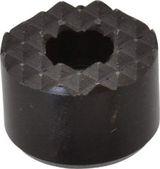 Fairlane - 3/4" Diam, 1/2" High, No. 10 C Bore SHCS, Counterbored, Fine Tooth Grade Diamond Serration Tooth Pattern, High Speed Steel, Round Positioning Gripper - Black Oxide Coated - Americas Industrial Supply