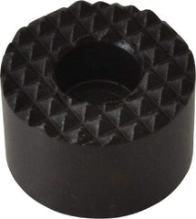 Fairlane - 3/4" Diam, 1/2" High, No. 10 C Bore SHCS, Counterbored, Extra Fine Tooth Grade Diamond Serration Tooth Pattern, High Speed Steel, Round Positioning Gripper - Black Oxide Coated - Americas Industrial Supply