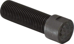 Fairlane - Serrated Tooth, 1/2-20, 3/16" Internal Hex, 1-1/2" Shank Length, 1-1/2" Thread Length, Black Oxide Finish, Round Head, Adjustable Positioning Gripper - 1/2" Pad Diam, 5/8" Hex, 1/4" Head Height, Fine Tooth Grade - Americas Industrial Supply