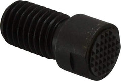 Fairlane - Serrated Tooth, 5/8-11, 1/4" Internal Hex, 1" Shank Length, 1" Thread Length, Black Oxide Finish, Round Head, Adjustable Positioning Gripper - 5/8" Pad Diam, 3/4" Hex, 1/4" Head Height, Extra Fine Tooth Grade - Americas Industrial Supply