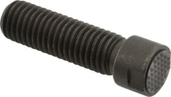 Fairlane - Serrated Tooth, 5/8-11, 1/4" Internal Hex, 2" Shank Length, 2" Thread Length, Black Oxide Finish, Round Head, Adjustable Positioning Gripper - 5/8" Pad Diam, 3/4" Hex, 1/4" Head Height, Extra Fine Tooth Grade - Americas Industrial Supply