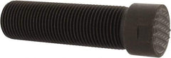 Fairlane - Serrated Tooth, 3/4-16, 5/16" Internal Hex, 2-1/2" Shank Length, 2-1/2" Thread Length, Black Oxide Finish, Round Head, Adjustable Positioning Gripper - 3/4" Pad Diam, 7/8" Hex, 1/4" Head Height, Fine Tooth Grade - Americas Industrial Supply