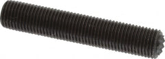 Fairlane - Serrated Tooth, 3/8-24, 3/16" Internal Hex, 2" Thread Length, Black Oxide Finish, Fully Threaded, Adjustable Positioning Gripper - 1/4" Pad Diam, Extra Fine Tooth Grade - Americas Industrial Supply