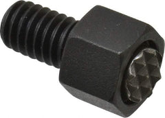 Fairlane - 5/16-18, 1/2" Thread Length, 5/16" Ball Diam, Serrated Ball Pad Surface, Alloy Steel, Black Oxide, Hex Head, Swivel Action Gripper Assemblies - 7/16" Head Height, 1/2" Hex, 5/16" Contact Diam, High Speed Steel Ball - Americas Industrial Supply