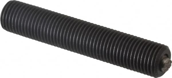 Fairlane - 3/8-24, 2" Thread Length, 3/16" Ball Diam, Serrated Ball Pad Surface, Alloy Steel, Black Oxide, Threaded, Swivel Action Gripper Assemblies - 5/32" Contact Diam, High Speed Steel Ball - Americas Industrial Supply