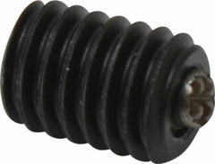 Fairlane - 3/8-16, 1/2" Thread Length, 3/16" Ball Diam, Serrated Ball Pad Surface, Alloy Steel, Black Oxide, Threaded, Swivel Action Gripper Assemblies - 5/32" Contact Diam, High Speed Steel Ball - Americas Industrial Supply