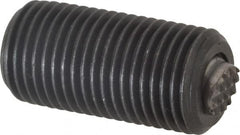 Fairlane - 1/2-20, 1" Thread Length, 9/32" Ball Diam, Serrated Ball Pad Surface, Alloy Steel, Black Oxide, Threaded, Swivel Action Gripper Assemblies - 1/4" Contact Diam, High Speed Steel Ball - Americas Industrial Supply