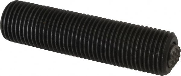 Fairlane - 1/2-20, 2" Thread Length, 9/32" Ball Diam, Serrated Ball Pad Surface, Alloy Steel, Black Oxide, Threaded, Swivel Action Gripper Assemblies - 1/4" Contact Diam, High Speed Steel Ball - Americas Industrial Supply