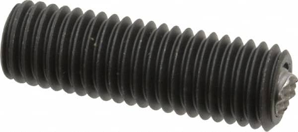 Fairlane - 5/8-11, 2" Thread Length, 3/8" Ball Diam, Serrated Ball Pad Surface, Alloy Steel, Black Oxide, Threaded, Swivel Action Gripper Assemblies - 5/16" Contact Diam, High Speed Steel Ball - Americas Industrial Supply