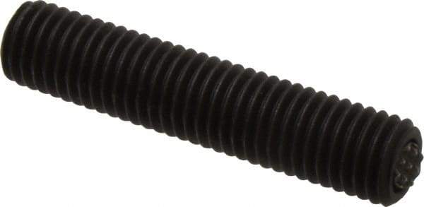 Fairlane - 5/8-11, 3" Thread Length, 3/8" Ball Diam, Serrated Ball Pad Surface, Alloy Steel, Black Oxide, Threaded, Swivel Action Gripper Assemblies - 5/16" Contact Diam, High Speed Steel Ball - Americas Industrial Supply