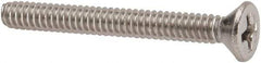 Value Collection - #6-32 UNC, 1-1/4" OAL Phillips Drive Machine Screw - Flat Head, Grade 316 Stainless Steel, Uncoated, Without Washer - Americas Industrial Supply