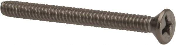 Value Collection - #6-32 UNC, 1-1/2" OAL Phillips Drive Machine Screw - Flat Head, Grade 316 Stainless Steel, Uncoated, Without Washer - Americas Industrial Supply