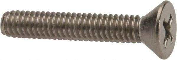 Value Collection - #8-32 UNC, 1" OAL Phillips Drive Machine Screw - Flat Head, Grade 316 Stainless Steel, Uncoated, Without Washer - Americas Industrial Supply