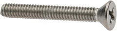 Value Collection - #8-32 UNC, 1-1/4" OAL Phillips Drive Machine Screw - Flat Head, Grade 316 Stainless Steel, Uncoated, Without Washer - Americas Industrial Supply