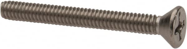 Value Collection - #8-32 UNC, 1-1/2" OAL Phillips Drive Machine Screw - Flat Head, Grade 316 Stainless Steel, Uncoated, Without Washer - Americas Industrial Supply