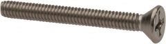 Value Collection - #8-32 UNC, 1-1/2" OAL Phillips Drive Machine Screw - Flat Head, Grade 316 Stainless Steel, Uncoated, Without Washer - Americas Industrial Supply