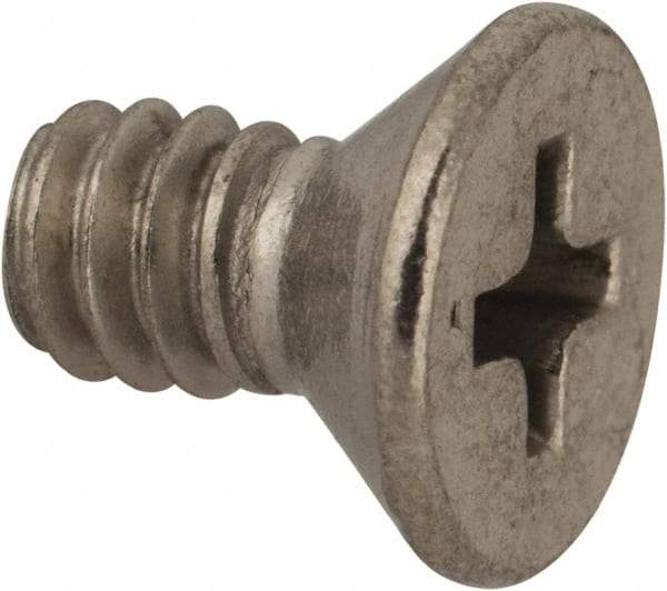 Value Collection - #10-24 UNC, 3/8" OAL Phillips Drive Machine Screw - Flat Head, Grade 316 Stainless Steel, Uncoated, Without Washer - Americas Industrial Supply
