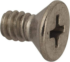 Value Collection - #10-24 UNC, 3/8" OAL Phillips Drive Machine Screw - Flat Head, Grade 316 Stainless Steel, Uncoated, Without Washer - Americas Industrial Supply