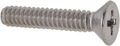 Value Collection - #10-24 UNC, 1" OAL Phillips Drive Machine Screw - Flat Head, Grade 316 Stainless Steel, Uncoated, Without Washer - Americas Industrial Supply