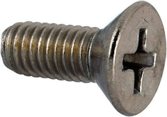 Value Collection - #10-32 UNF, 1/2" OAL Phillips Drive Machine Screw - Flat Head, Grade 316 Stainless Steel, Uncoated, Without Washer - Americas Industrial Supply